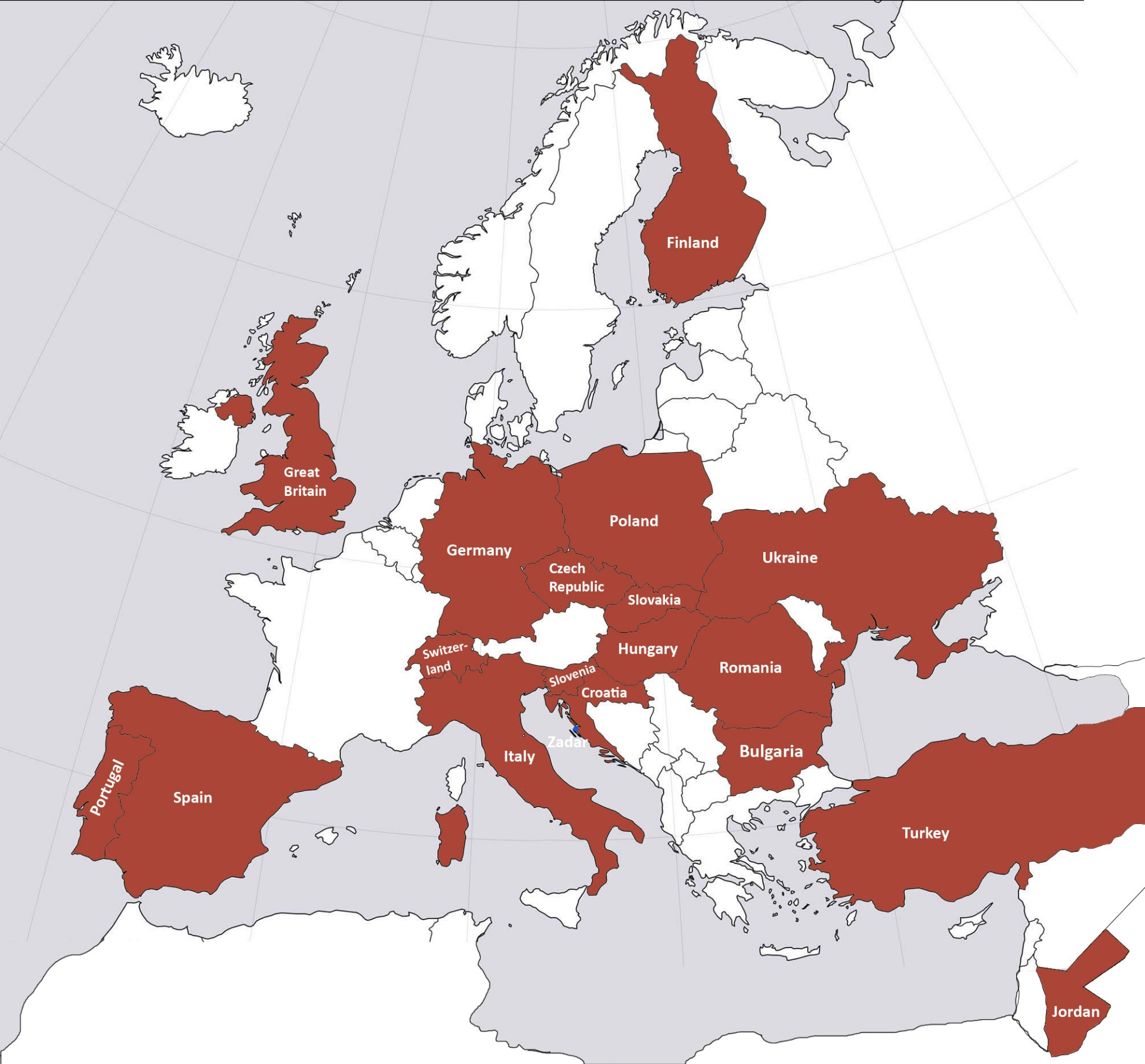 Preliminary map of countries involved in 2026 conference